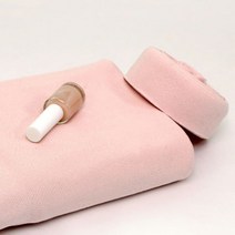 이음선없는 양면후라이스 바이어스 연핑크 원단 천