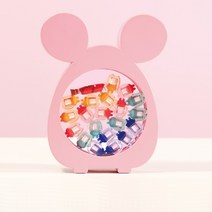 마우스 유치보관함 투명 플라스틱, 핑크