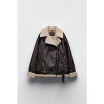 ZARA 무스탕 벨트 바이커 자켓 자라