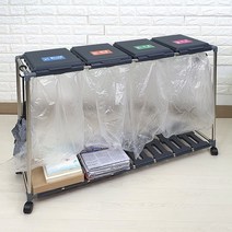 제이에스JS 분리수거함 블랙 그레이 2단 3단 4단