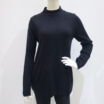 임페리얼 골프웨어 여성 가성비! 행사 상품 아크릴 단색 롱기장 반목 반하이넥 니트 티셔츠 (블랙) BCPPZ2401 (임페리얼 부천 뉴코아)