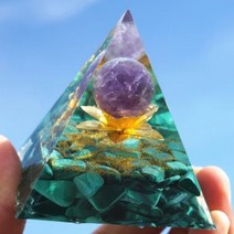 천연석 원석 차크라 자수정 파워스톤 orgonite gem 피라미드 크리스탈 orgone 에너지 생성기 치유 reiki 명상 장식품 공예 장식