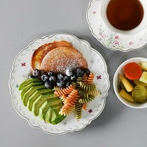 스텔라 레이스 접시 21cm 예쁜접시 도자기그릇 디저트접시 양식, 단품