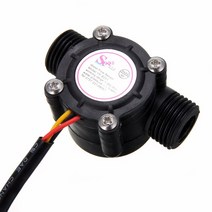 유량계 1/2 3939수류 센서 1-30L/min 홀 Arduino 터빈 용 온도 계측기, 01 Black