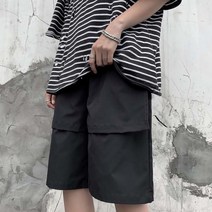 BSL 남자스트릿반바지 베이직 데일리룩 허리 아메카지룩 밴딩 5부 남성 팬츠 대학생 시티보이룩