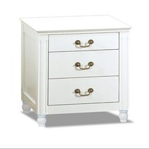 SL겔러리 원목 협탁 침실 다용도 브라운 화이트, 06]제미니3단-화이트