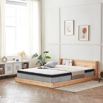 트리탑퍼니처 라니아 수납헤드 저상형침대프레임 싱글 슈퍼싱글 편백나무 PVC깔판 매트리스별매 주문제작가능