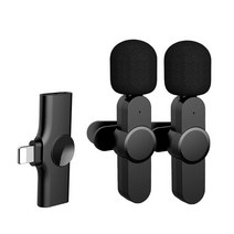 마이크 무선 라발리에 마이크 휴대용 오디오 비디오 녹음 iPhone 용 미니 마이크 Android 라이브 방송 게임용 전화 Microfonoe, 협력사, 듀얼 라이트닝