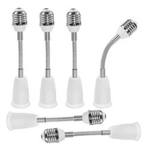 휴대용조명 2 pcs E26 / E27 벌브 소켓 익스텐더 15cm 5.9 인치 익스텐션 플렉시블 표준 미디엄 스크류베이스 어댑터, 6 pcs, CHINA