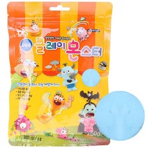 클레이 몬스터 50g 하늘색 아트 점토 컬러 고무 찰흙, 단품