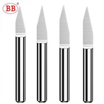 BB 플랫 하단 조각 CNC 텅스텐 카바이드 라우터 PCB 나무 아크릴 플라스틱 3D 밀링 커터 3.175 4 6 20도, D 3.175mm, 90 Degree, 0.6mm