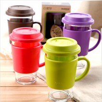 글라스락 내열강화 에코컵380ml, 1개, 브라운(전용상자)