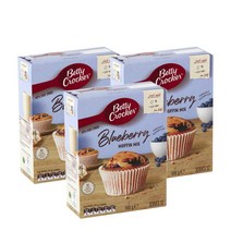 베티크로커 블루베리 로우 팻 머핀 믹스 500g Betty Crocker Blueberry Low Fat Muffin Mix, 3팩