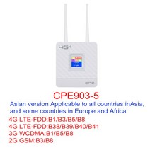 유심라우터 CPE903 Lte 홈 3G 4G 2 외부 안테나 Wifi 모뎀 CPE 무선 라우터 RJ45 포트 및 Sim 카드 슬롯 포함, [01] CPE903-5