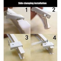 커튼레일 10m 유연한 곡선 천장 커튼 레일 흰색 현대 트랙 소음기 커튼 액세서리 플라스틱 구부릴 수있는 소프트 커튼 트랙, 1미터, 측벽 장착