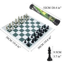 체스판 체스게임 7595mm 중세 나무 체스 세트 토너먼트 체스 비닐 체스 판 보드, 95mm 세트