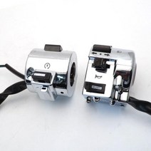 25mm 핸들 바 GY6 레트로 빈티지 스쿠터 50cc 125cc 150cc 용 좌우 크롬 도금 제어 스위치 1 쌍switch chromescooter switchgy6 switc