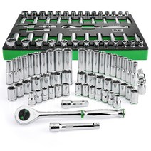 정품 SK 1.3cm(1/2인치) 드라이브 소켓 세트 160-P 래칫 52피스 SAE 및 미터법 Preminum CR-V 구조 EVA 폼 공구 정리함 포함