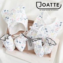 [조아뜨] 출산기본품5종세트(손싸개 발싸개 배냇저고리 모자 턱받이) + 넥스카프