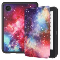 코보클라라 2E EReader 202 출시 6인치 EBook 소프트 TPU 커버 2022용 수면웨이크업 울트라 슬림 폴리오 스탠드 경량 PU 가죽 케이스 블랙, Galaxy