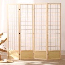 찻집 레스토랑 이자카야 원목 우드 칸막이 한옥풍 한지 파티션 카페 접이식 가림막, 200*44cm 6팬