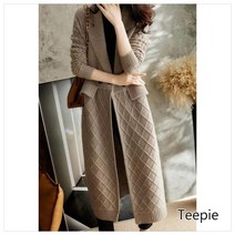 티피/Teepie 여성 니트 자켓 봄 아우터 가디건 코트 롱 여성 코트