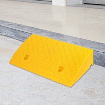썸띵 상가 매장 입구 진입판 계단 문턱 경사판 오르막 패드 슬로프, 1개, 옐로우 27x11