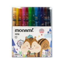 모나미 모니주 샤프식 색연필 남, 12색, 8개