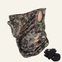 기능성 멀티하프 디지털 낚시 오토바이 목토시 넥워머 방한 겨울 등산 + 니트장갑 + 귀마개