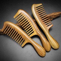 오토데코 천연 나무 원목 녹단목 헤어 머리빗 두피 마사지빗 Combs, 1개, 녹단합목 머리빗