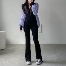 어멜리스 여성용 골지 후드 나미 트레이닝 부츠컷 세트 (3color)