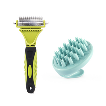 모가펫 반려동물 엉킨털제거 브러쉬 MOP-010 + 실리콘 브러쉬 MOP-015 2종 세트, 1세트