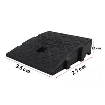 업소용 핸드카제이크리어 휴대용 플라스틱 경사로 연석 이동수단 바이크 스쿠터 오토바이 경량 차량 휠, 05 Black-25X27X11CM