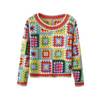 손뜨개가디건 히피스타일 특이한옷 가을 볼레로 짜임 복고풍 여성 환절기