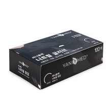 퓨리트 내구성 좋은 니트릴장갑 (니트릴 고무 95%), 블랙, 대(L)