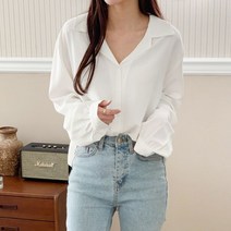 드레스날다 페미닌터져요 테일러드 카라 셔츠 블라우스 bl650