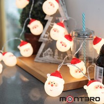 montero 감성캠핑 파티라이트 산타 줄조명 장식 루프탑 전구 스트링라이트, 산타등20구