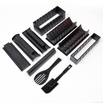 김밥마는기계 김밥싸는 자동 말이 기계 10 개대 스시 만들기 키트 심장 라운드 동물 모양의 몰드 빠른 도시락 롤러 메이커 주방 도구, 검은색