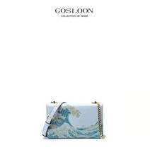 일당백집사 커튼콜 삼남매가용감하게 치얼업 가방 GOSLOON-오리지널 가죽 페인트 여성용 패션 핸드백 웨이브 고양이 숄더백 럭셔리