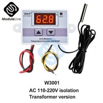 온도 조절기 컨트롤러 자동 측정기 센서 디지털 3002 110 220 보온병 미터 가열, w3001 절연 220v