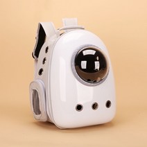 강아지 산책 가방 애견 케이지 이동가방 이동장 크로스백 힙색 백팩 포대기 슬링백, 사이드 도어, 그레인+화이트