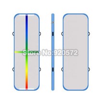 10202M 풍선 체조 AirTrack 텀블링 매트 에어 트랙 바닥 가정용훈련용 공기 펌프 포함, 10.12x2x02m with pump - rainbo