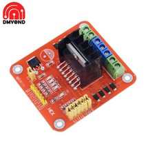 L298N DC 모터 드라이버 모듈 보드 Arduino PIC AVR 듀얼 H-브리지 스테퍼 2 칩 55x60x30mm, 한개옵션0