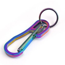 수납 걸이 금속 키 체인 클래식 간단한 미니 봄 옷걸이 Keyring 펜 던 트, 02 Color Titanium