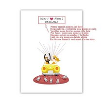 웨딩 방명록 게스트북 결혼식 DIY 대형 60x80cm 웨딩 파티 장식 캔버스 회화 지문 트리 서명 방명록 기념일, 24 112_02 30x40cm 1set ink pad
