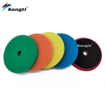 자동차 무선 세차용품 차량 왁스 광택기125mm 왁싱 버핑 스폰지 패드 345인치 자동 관리 수리 부드러운 독일 폼 연마 디스크 다 폴리셔 사용, 초록