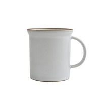 도자기 머그 카페 매장용 머그잔 커피 머그컵 400ml 업소용 라떼잔 심플 깔끔한 국산 머그잔, 화이트