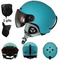 헬멧 눈 스키 화이바 용품 스케이트 예쁜 보드 입문, [02] L (57-60cm), Blue
