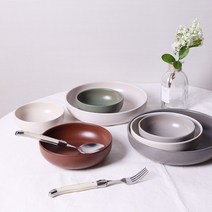 포르투갈 메사 우노 미니멀 도자기볼 대접 볼접시 3종, 볼 대 22cm 1p, 그린