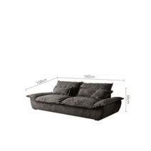 푹신한쇼파 쇼파전문매장 디자인쇼파 수입소파, 에코가죽, 다크그레이 M(2인용)